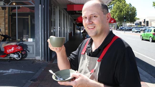 Cibo Torrensville and Henley Beach Rd tram supporter Tony Hollick. Picture: Stephen Laffer