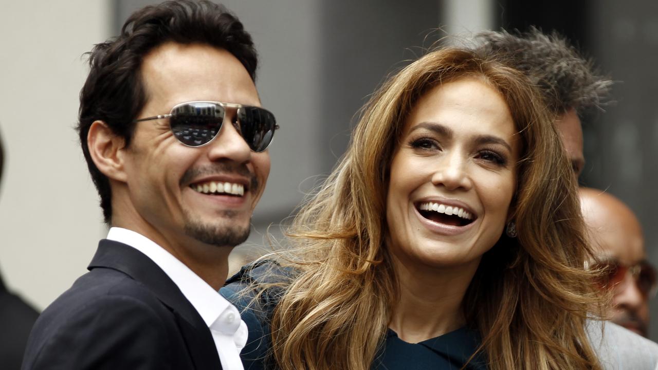 Jennifer Lopez, and her ex-husband Marc Anthony in 2011. Picture: AP Photo/Matt Sayles