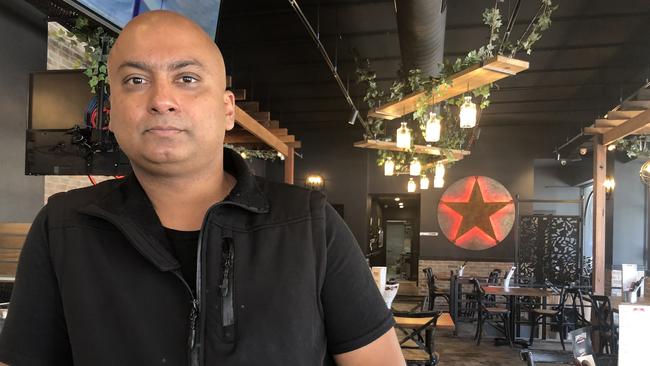 Lone Star restaurant manager Nitin Nand says outdoor dining at Parramatta is important.