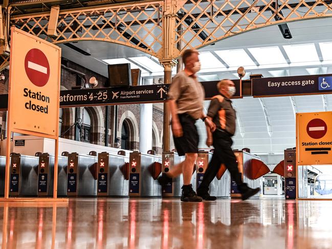 Sydney rail commuters are again being told to seek alternative transport options, despite the return of limited services. Picture: NCA NewsWire / Flavio Brancaleone