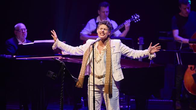 Adelaide Cabaret Festival 2023. Paul Grabowsky, on piano, and Deborah Conway perform in Edge of Reality. Picture: Claudio Raschella