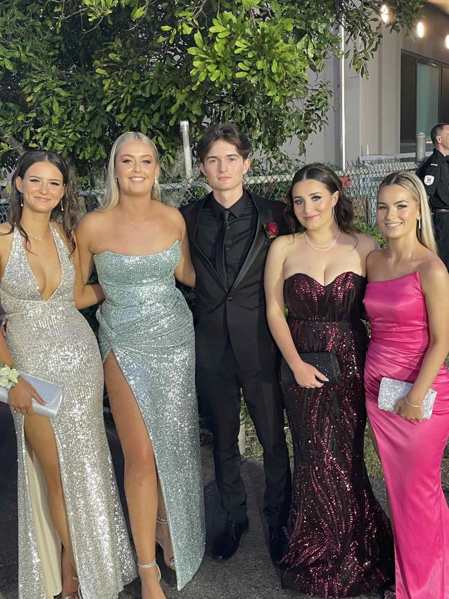 Students on the red carpet of the 2023 Xavier College School Formal at the Hervey Bay Boat Club