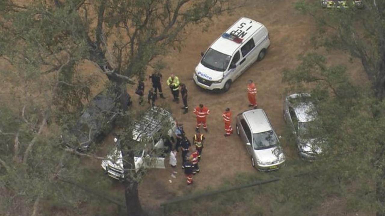 A major police operation and search is underway after a man jumped into the Nepean river south of Penrith and failed to resurface. Picture: 7News