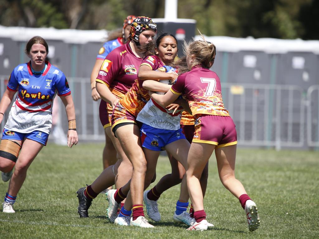 Koori Knockout - Day 4 Girls 15s GF Newcastle Yowies v Central West Maliyan Monday, 7 October 2024 Hereford St, Bathurst NSW 2795, Australia, Picture Warren Gannon Photography