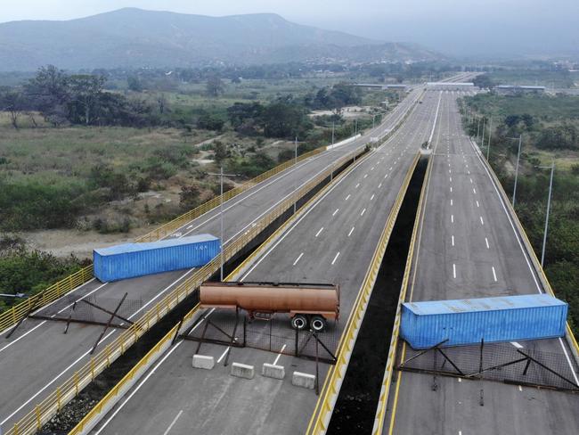 United States Secretary of State Mike Pompeo tweeted this image of the Venezuelan border. Picture: Mike Pompeo