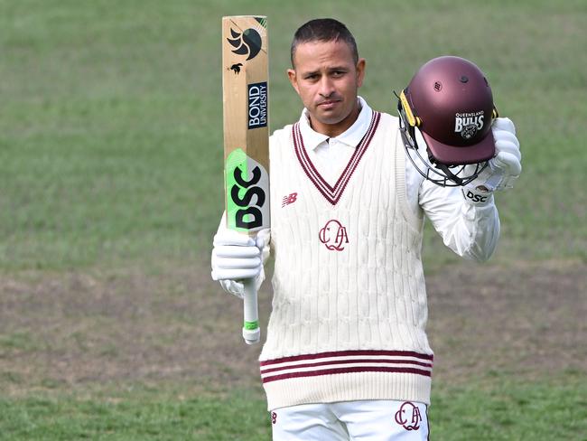 Usman Khawaja will be a key player for Queensland in the Sheffield Shield final. Picture: Steve Bell/Getty Images