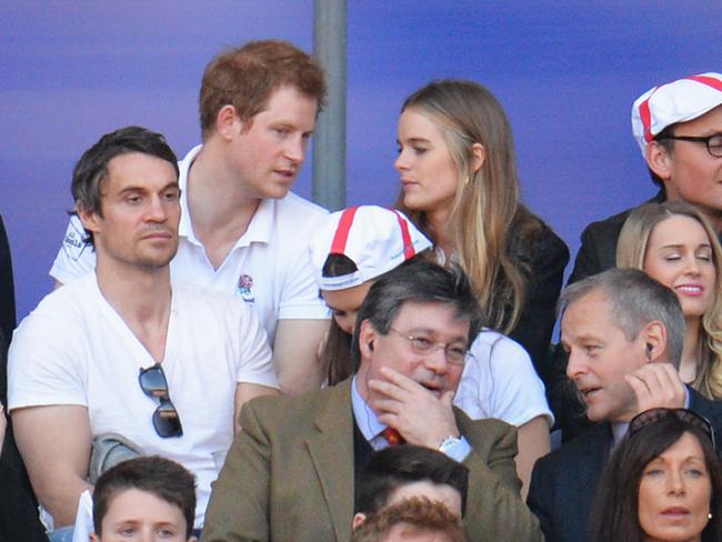 Rekindling their romance? ... Prince Harry and Cressida Bonas look on during the RBS Six Nations match between England and Wales at Twickenham Stadium in 2014. Photo by Chris Lee/RFU