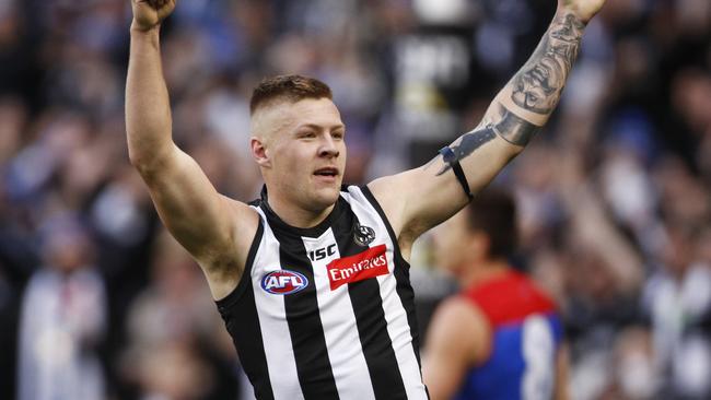 Jordan De Goey of the Magpies is out of contract.