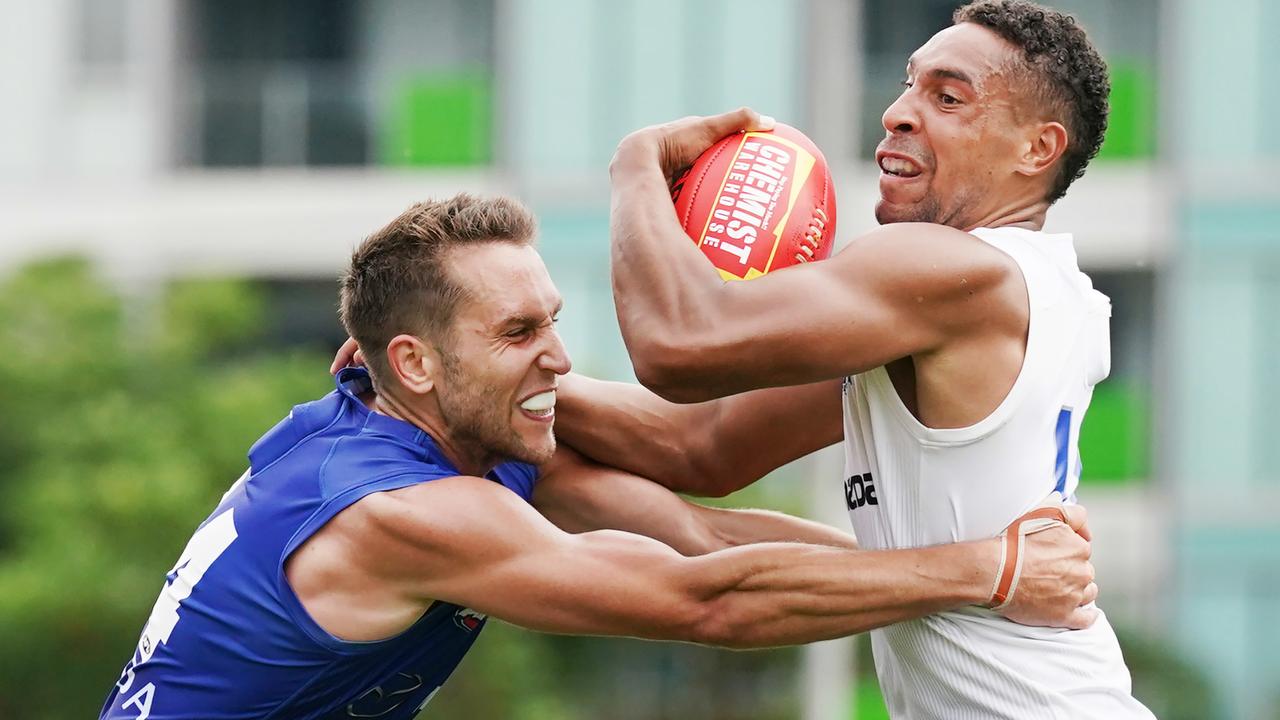 Aidan Bonar put in an encouraging performance in North Melbourne’s loss to Western Bulldogs.