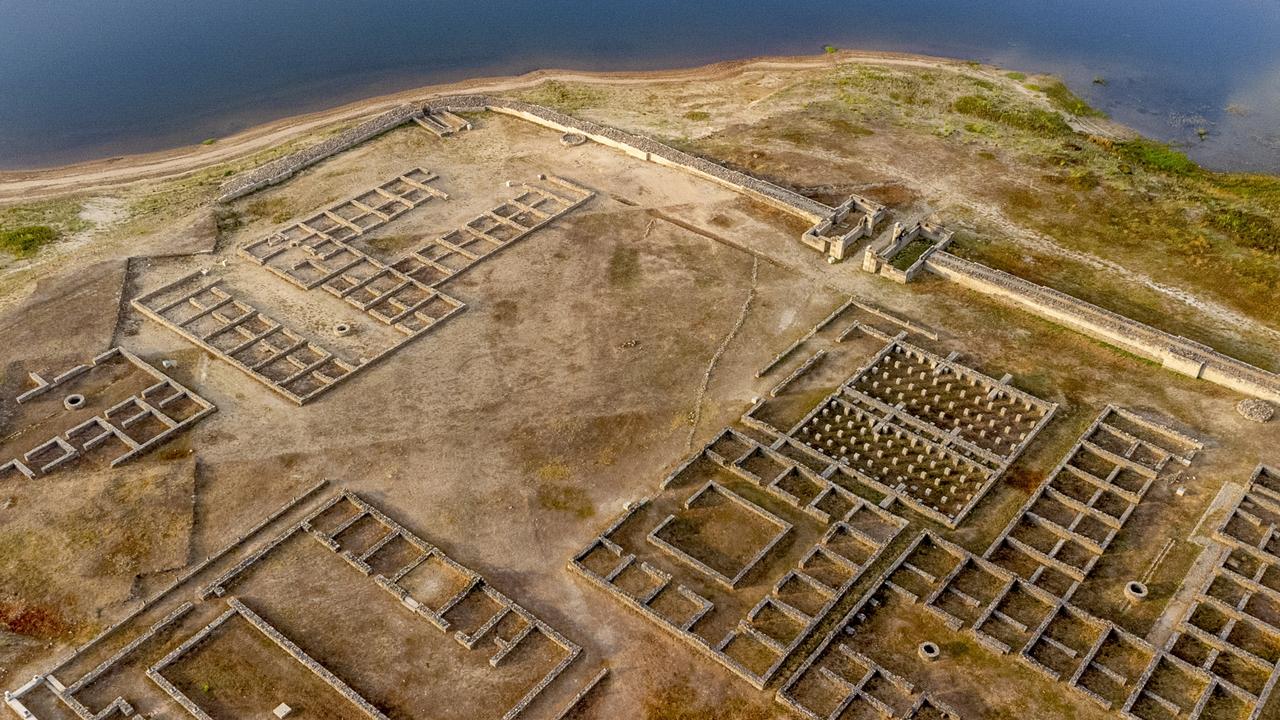A Roman ‘ghost’ village rises from reservoir in drought-hit Spain 2000 years after vanishing underwater. Picture: EPA/Brais Lorenzo