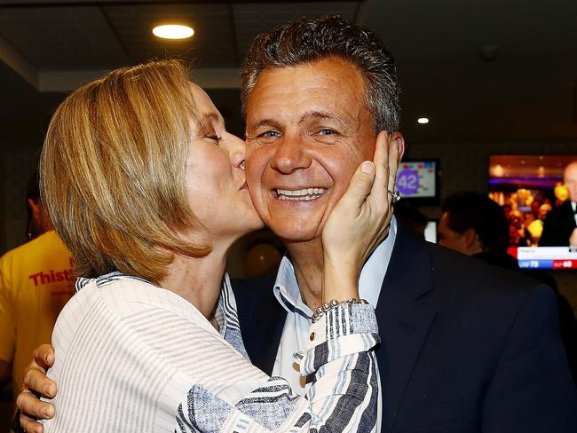 Victorious Kingsford Smith federal Labor MP Matt Thistlethwaite described his wife Rachel (above) as “the most amazing woman” tonight. Picture: John Appleyard