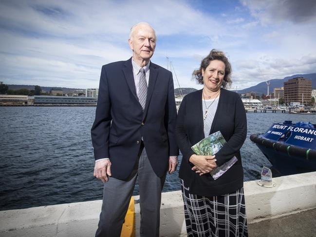 Architect Marina Khoury and Greg Carr. Picture: LUKE BOWDEN