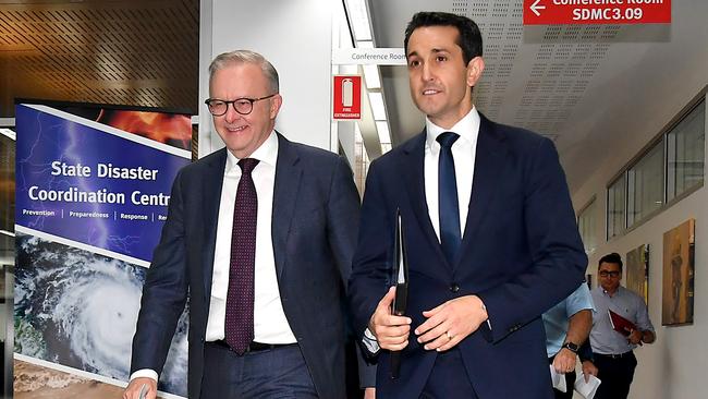 Prime Minister Anthony Albanese and Queensland Premier David Crisafulli were all smiles announcing the deal. Picture: NewsWire/ John Gass