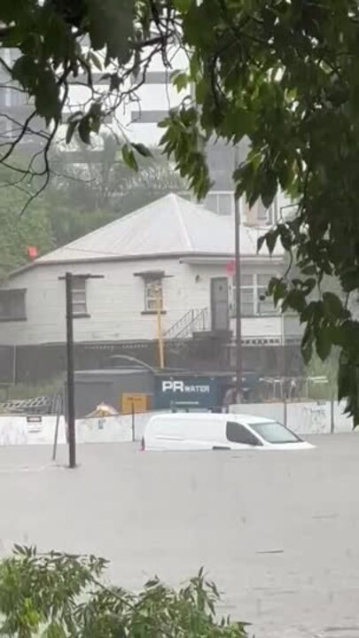 Brisbane streets and backyards inundated