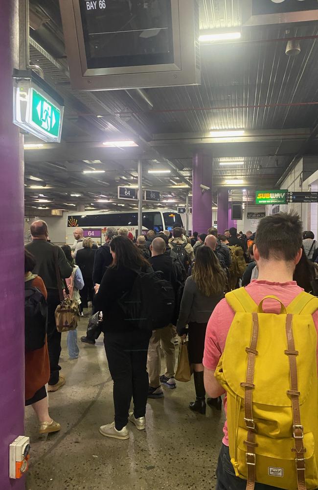 Hundreds of people waited for replacement coaches for hours on end after an incident saw a spate of afternoon Seymour services cancelled earlier this year. Picture: Supplied