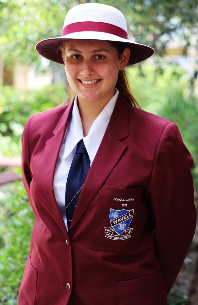 Maddison Butler, Wavell State High School captain. Picture: Contributed