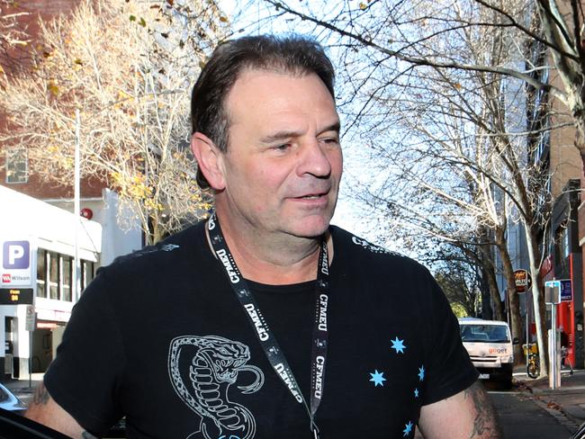 12/06/2019 CFMEU Victorian Secretary John Setka leaves ACTU in Melbourne after meeting with ACTU Secretary Sally McManus.Picture: David Geraghty / The Australian.