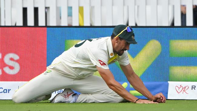 Mitchell Starc’s catch was ruled not out. Picture: Getty Images