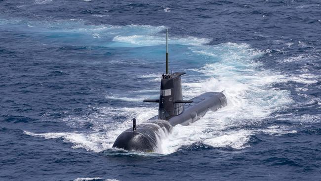 Royal Australian Navy submarine HMAS Rankin. Photo: Australian Defence Force via Getty Images.