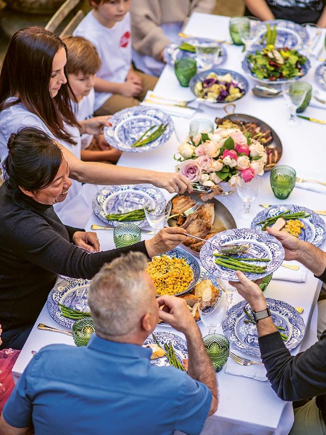 Jane and Jimmy Barnes and their extended family love to spend time with one another, especially if food is involved. Photo: Alan Benson.