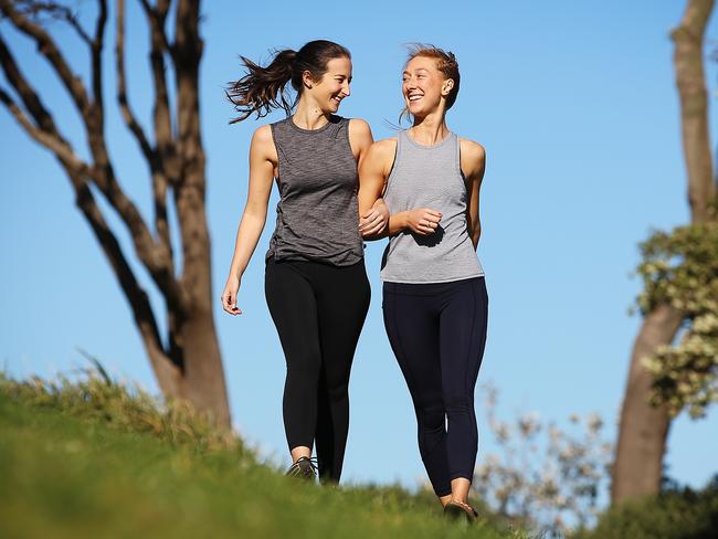 Jo Walsh and Charlotte Ingram agree that yoga is great for keeping up mental and physical condition.