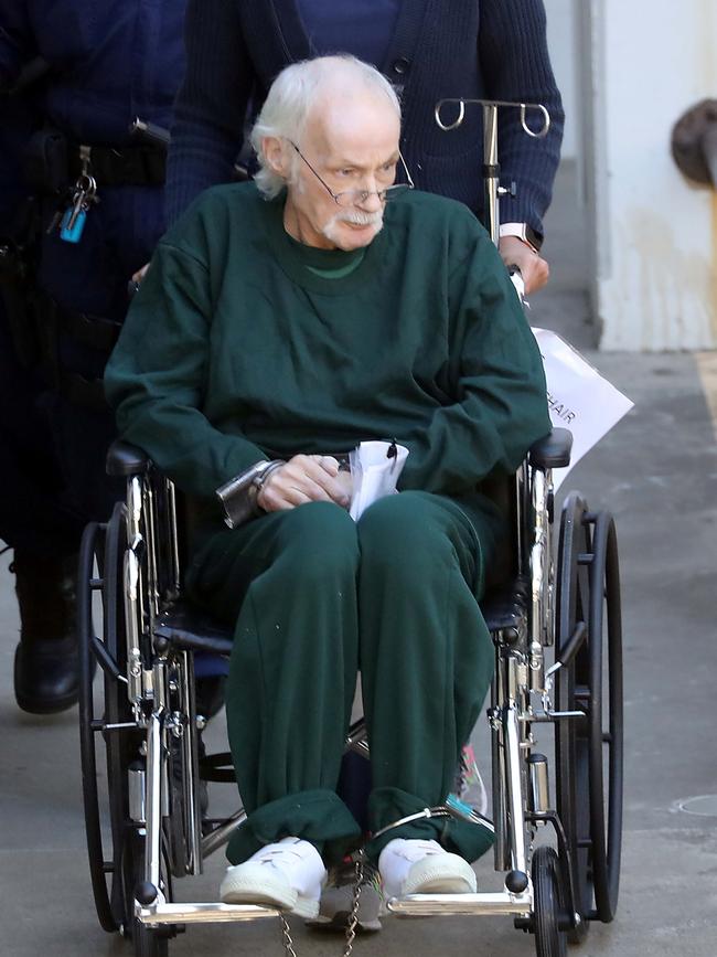 Ivan Milat leaves Prince of Wales Hospital to be returned to Long Bay Jail. Picture: Diimex