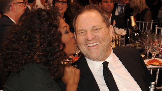 Before the fa; ll: Oprah Winfrey and Harvey Weinstein attend the 19th Annual Critics' Choice Movie Awards. Picture: Kevin Mazur/WireImage