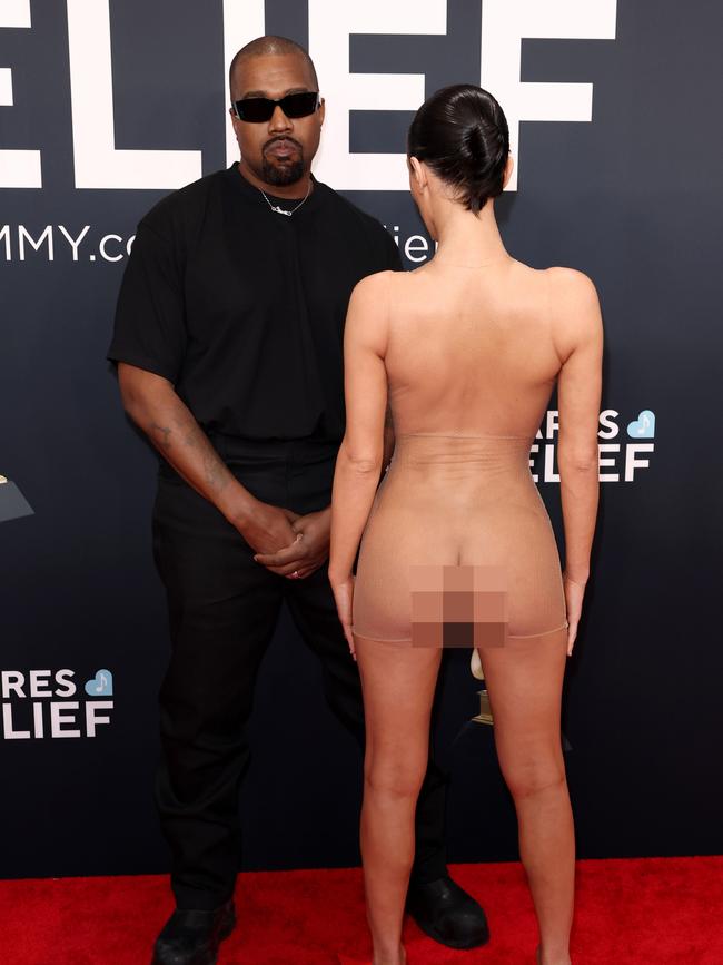 Kanye and Bianca on the red carpet … Picture: Matt Winkelmeyer/Getty