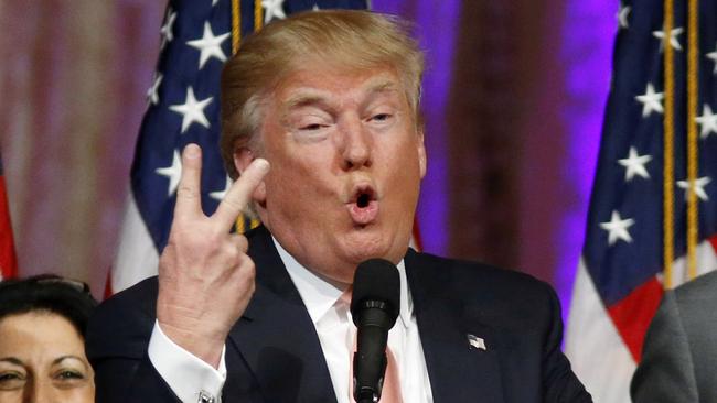 Donald Trump speaking to supporters in Palm Beach, Florida.