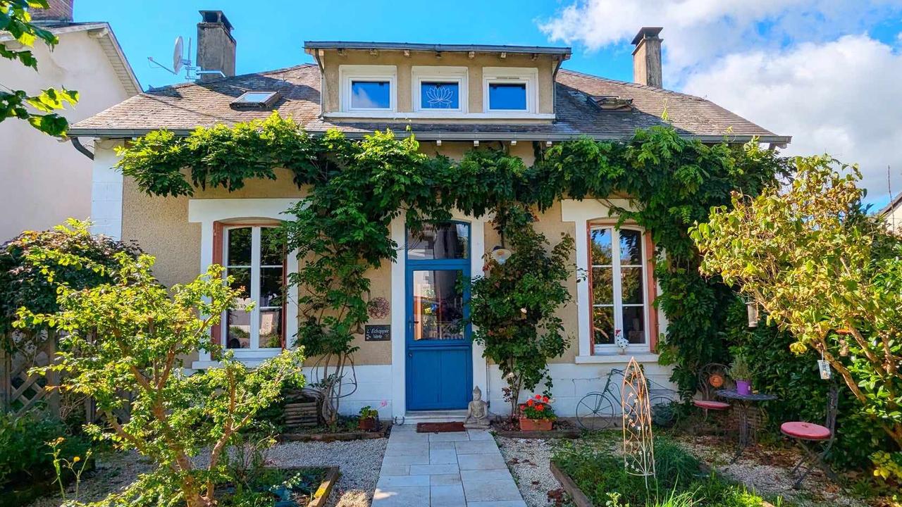 Just 35km southeast of Limoges, France, is this charming three-bedroom house in the town of Châteauneuf-la-Forêt. It has a $248,962 asking price in Australian currency. Picture: Leggett Immobilier France.