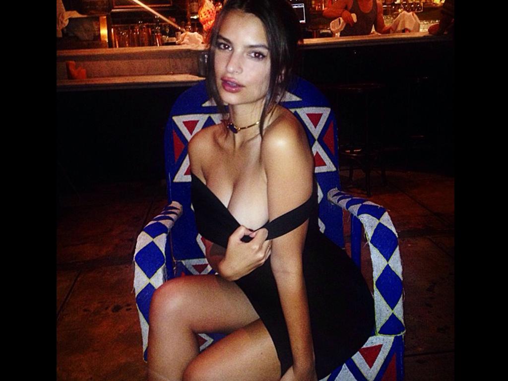 Model Emily Ratajkowski posts, "For @piaarrobio last night #Oops" Picture: Instagram