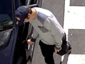 It is alleged the man in the CCTV images keyed his victim's car.