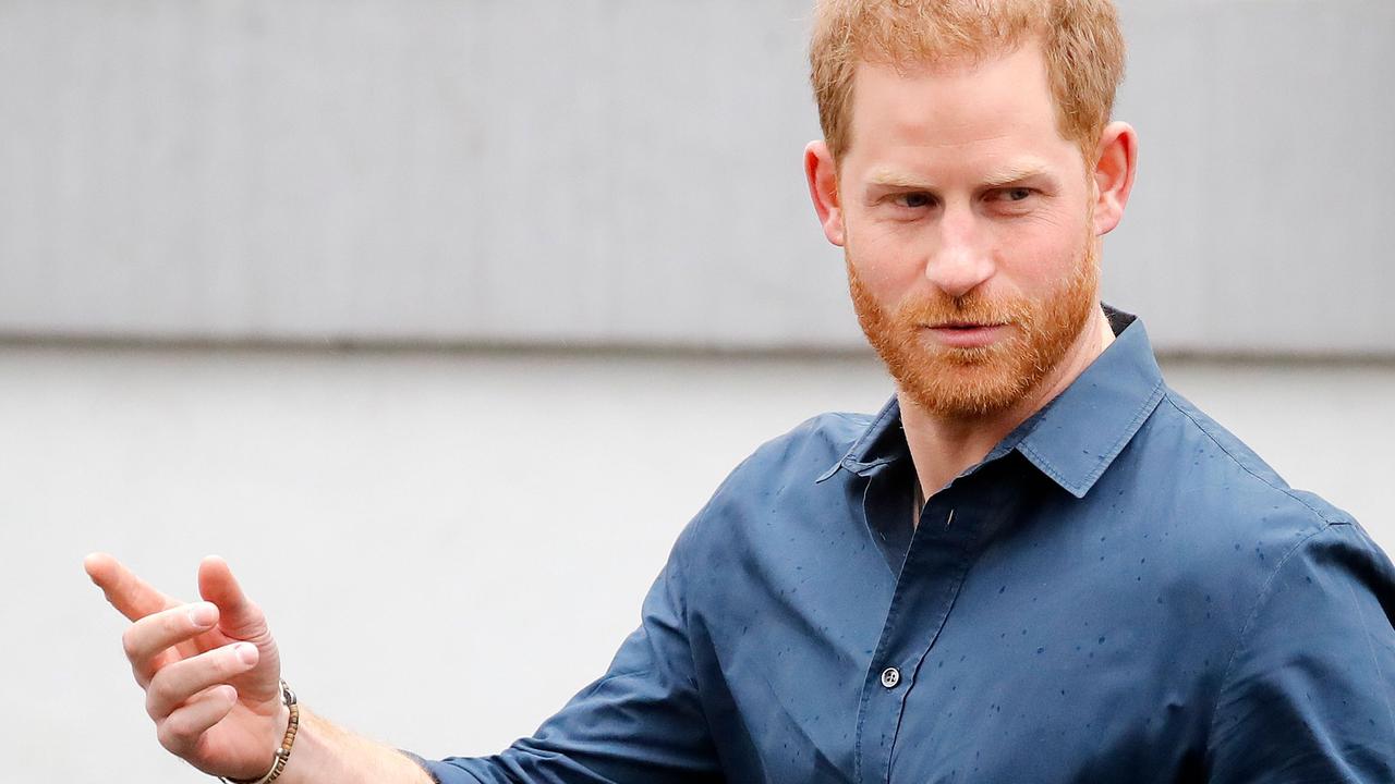 Prince Harry sporting a grey shirt at the announcement of the Invictus Games in February 2020. Picture: Tolga Akmen/AFP