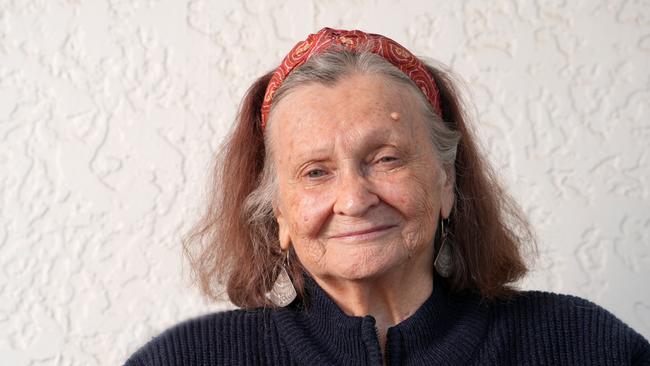 Tina Namow, 75, at home. SA Weekend magazine piece, plus copy pics of photos of her as a kid and through her earlier decades. Tina is a family violence survivor and has spent 40 years counselling others. 5 July 2024. Picture: Dean Martin