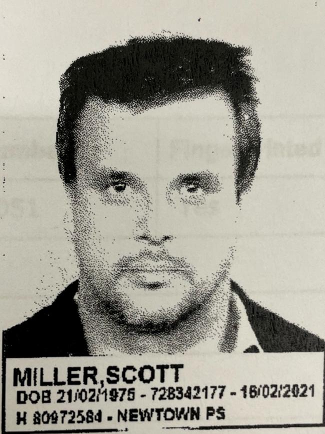 Disgraced ex Australian swim star Scott Miller’s mug shot.