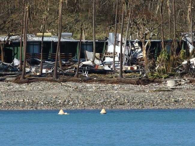 Severe damage to defunct South Molle Island resort caused by Cyclone Debbie. Photographer: Liam Kidston.