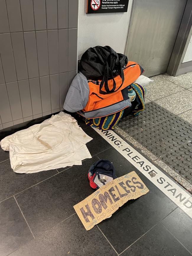 Lack of affordable housing has prompted many people to sleep rough at Parramatta train station.