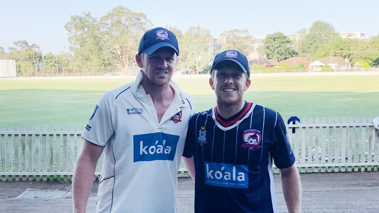 Cricketing brothers Sam and Angus Robson.