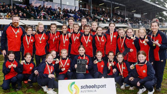 SA’s girls team won the Fair Play award and the silver medal at the tournament. Picture: Brenton Edwards