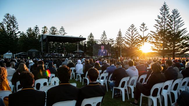 Anzac Day Dawn Service at Goldstein Reserve Coogee on Sunday, 25 April 2021. Picture: Monique Harmer