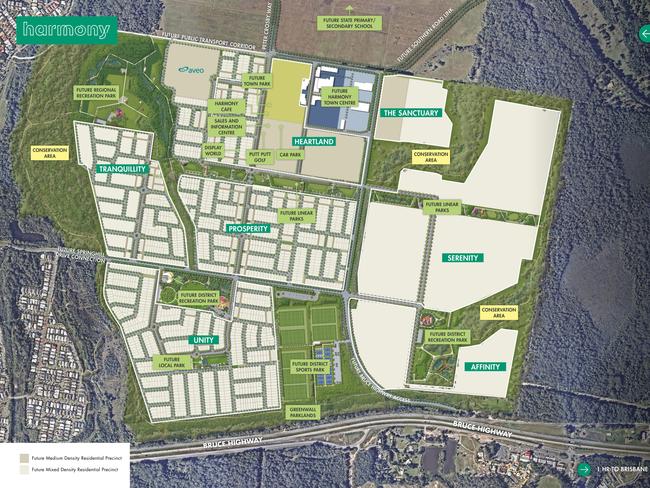 Site plans of Harmony estate’s street directory when completed.