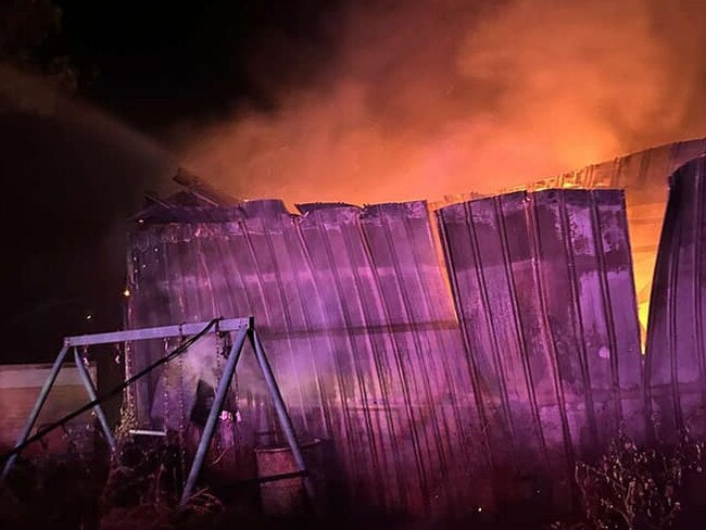 A fire investigator was called in to determine the cause of a fire at an address on Yeoman St, Boggabilla just before midnight on December 10. Photo: Boggabilla Rural Fire Brigade