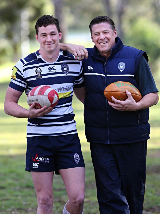 Stephen Partridge with his son George. Pic Annette Dew