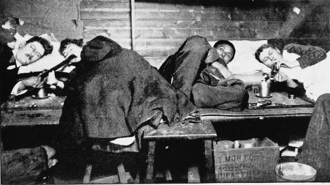 An early Twentieth Century opium den in Melbourne. Picture: State Library of Victoria.