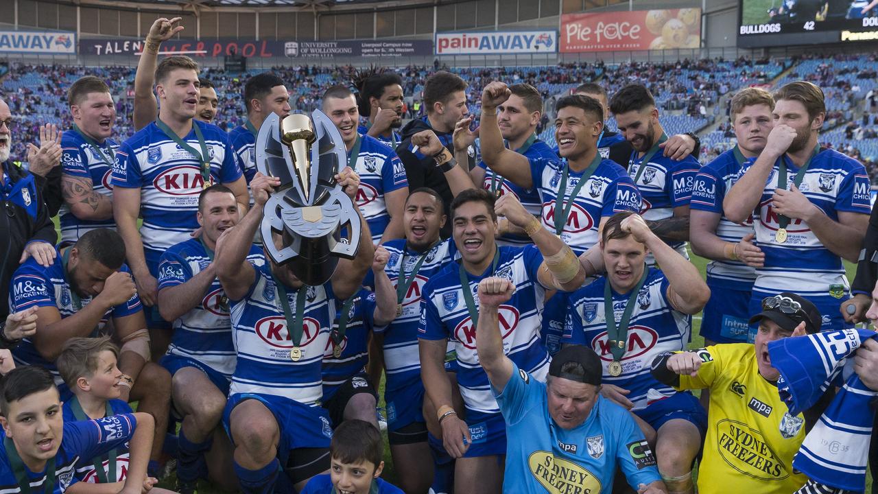 2018 Intrust Super State Championship Grand Final winners the Canterbury Bankstown Bulldogs have one year left on a deal with the Mounties. Picture: AAP Image/Craig Golding