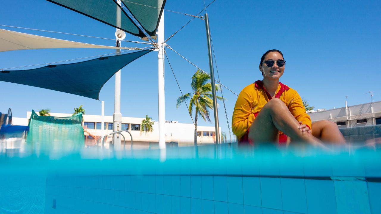 Lifeguard Isabella Materazzo at Casuarina Pool. Picture: Che Chorley