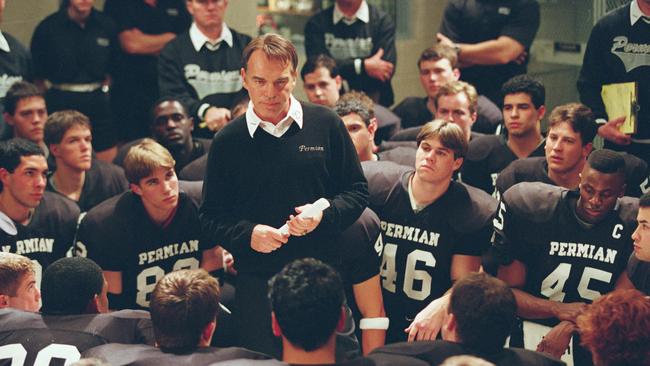 Billy Bob Thornton in scene from film Friday Night Lights.