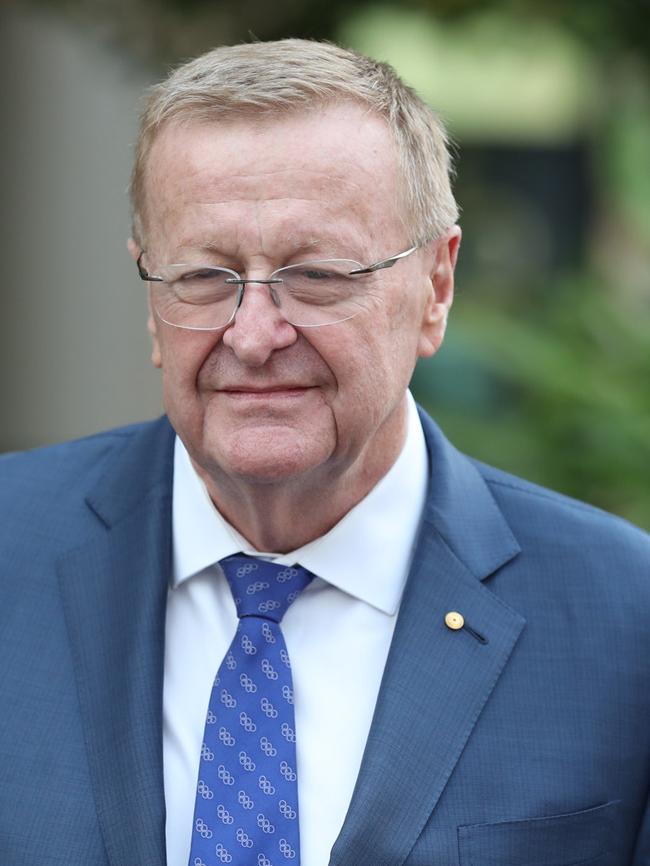 John Coates - President of the Australian Olympic Committee will doorstop outside 1 William Street. Pic Peter Wallis