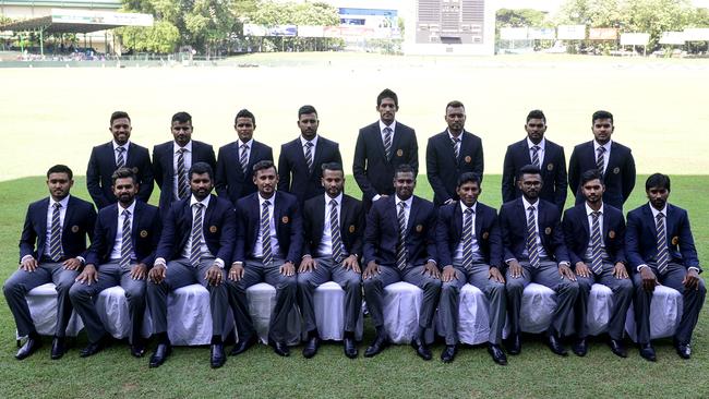 The Sri Lankan cricket assembled in Colombo ahead of their trip to England.