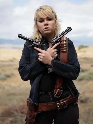 Rookie armourer Hannah Gutierrez Reed on the set of Rust. Picture: Facebook